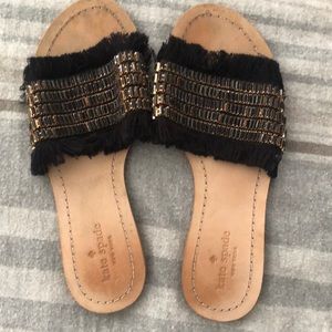 Kate Spade fringe slides. Worn twice